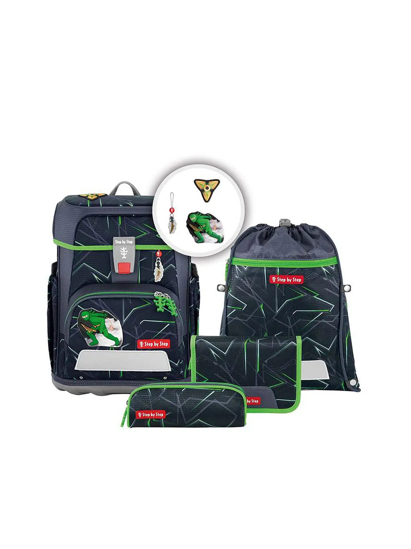 STEP BY STEP | Schultaschen Set 5tlg CLOUD Ninja Kimo | 